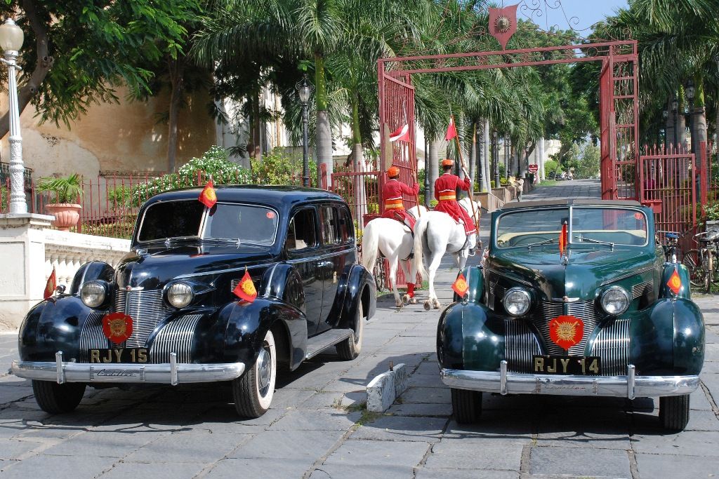 Shriji Arvind Singh Mewar's Udaipur City Palace vintage car classic car collection 
