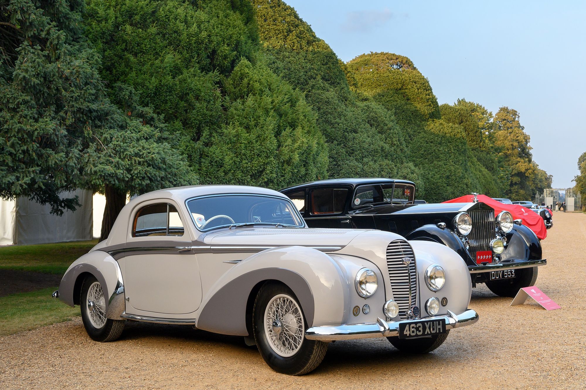 Concours of Elegance 2021 Hamptons Court Delahaye 135M Fixed Head Coupé by Chapron 1940s class winner